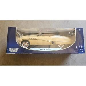 Motor Max Diecast 1949 Buick‎ Roadmaster 1:18 Cream Yellow Classic Opening Parts